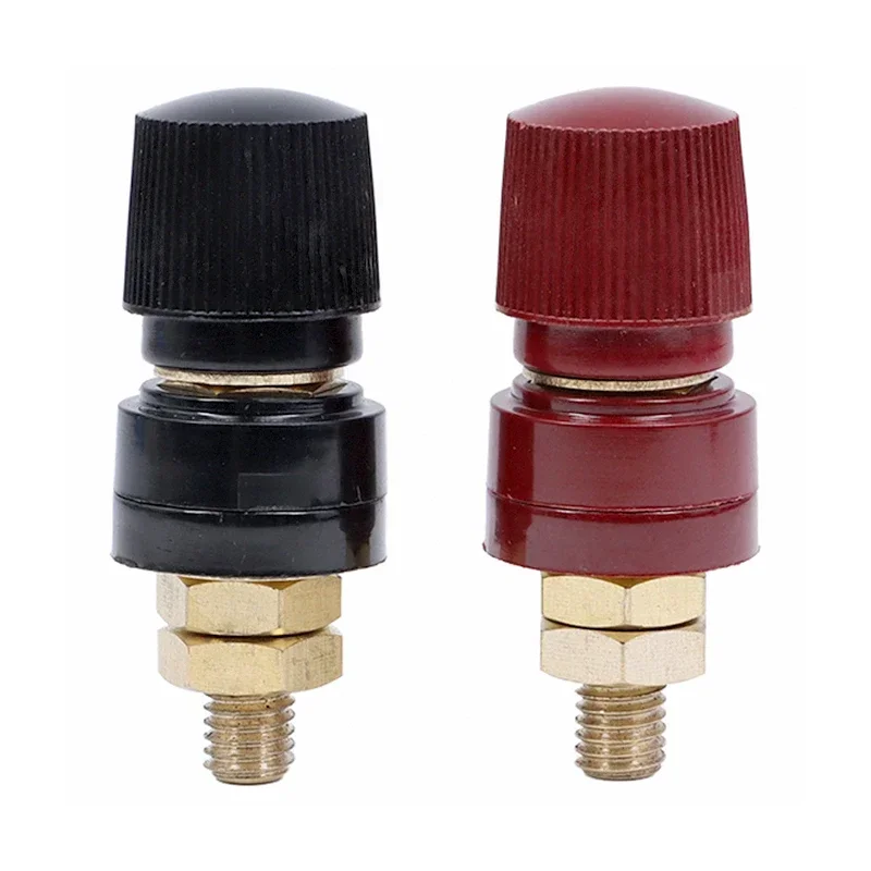 Wire Binding Post Thread Screw M5 M6 M8 M10 Lithium Battery Weld Inverter Clamps Power Supply Connect Terminal Splice Black Red