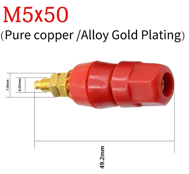 Wire Binding Post Thread Screw M5 M6 M8 M10 Lithium Battery Weld Inverter Clamps Power Supply Connect Terminal Splice Black Red