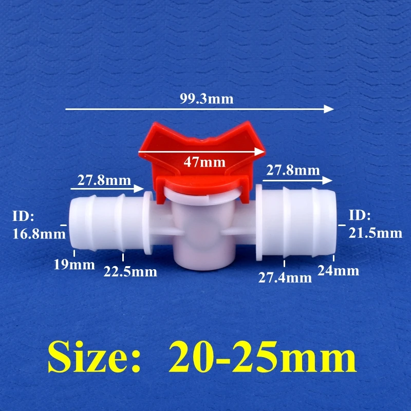 1~50pcs 4~25mm POM Ball Valve Drip Irrigation System Hose Pagoda Joint Aquarium Tank Air Pump Garden Water Connector Pipe Valve
