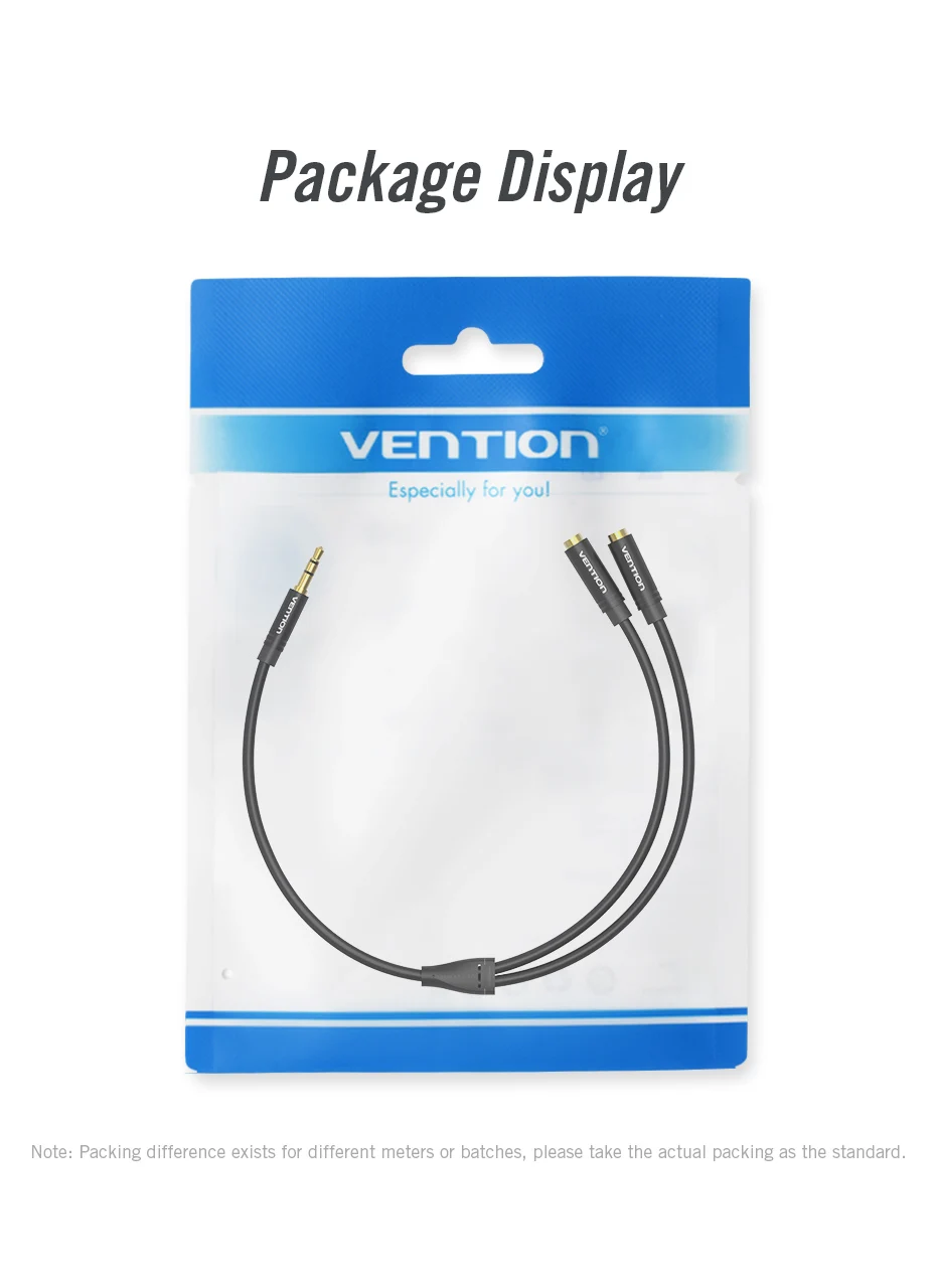 Vention Audio Splitter Jack 3.5 Cable Male to Female Double Jack for Laptop Speaker Headphone Splitter Aux Cable 3 5 Jack Cable