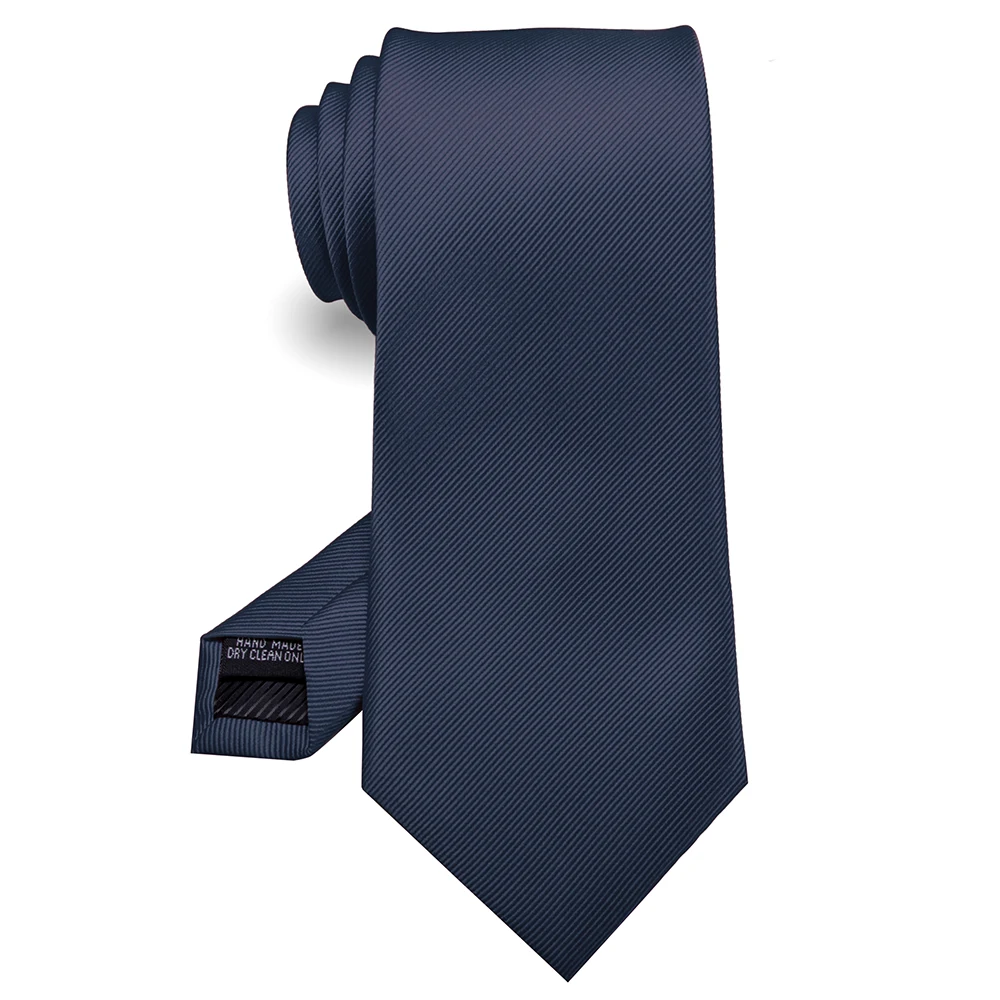 KAMBER Men's Tie Solid Color 8cm Silk Jacquard Necktie Green Red Ties for Men Formal Business Wedding Accessories Drop Shipping