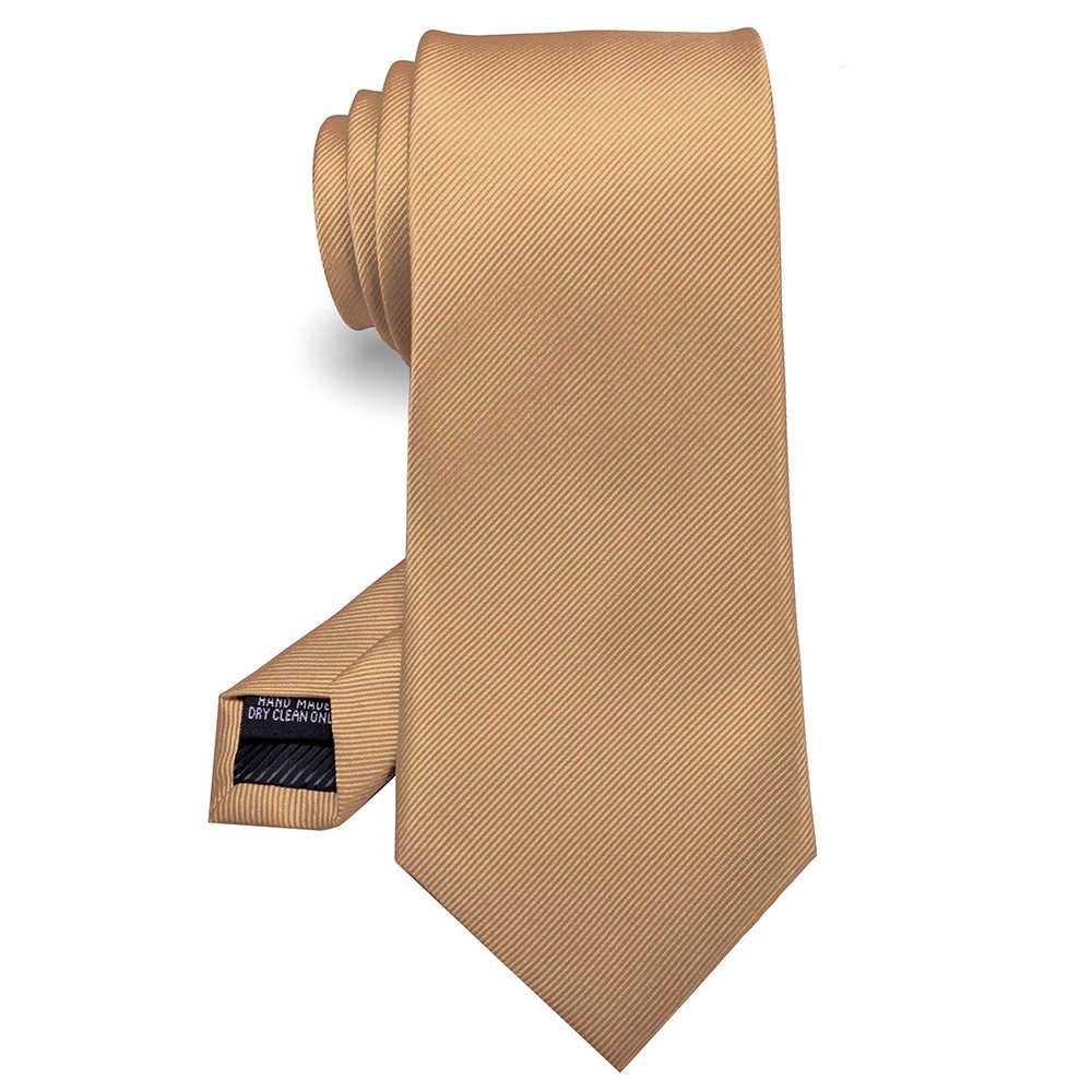 KAMBER Men's Tie Solid Color 8cm Silk Jacquard Necktie Green Red Ties for Men Formal Business Wedding Accessories Drop Shipping