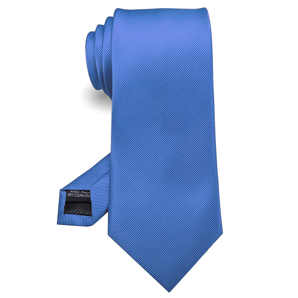 KAMBER Men's Tie Solid Color 8cm Silk Jacquard Necktie Green Red Ties for Men Formal Business Wedding Accessories Drop Shipping