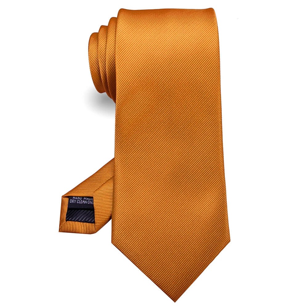 KAMBER Men's Tie Solid Color 8cm Silk Jacquard Necktie Green Red Ties for Men Formal Business Wedding Accessories Drop Shipping