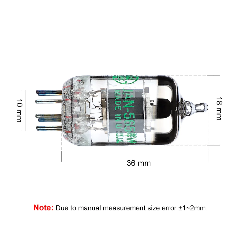 AIYIMA 1 Pair GE 5654W Vacuum Tubes Valve Vacuum Electronic Tube Upgrade For 6J1 6m1 6AK5 6J1P EF95 Pairing Audio Amplifiers