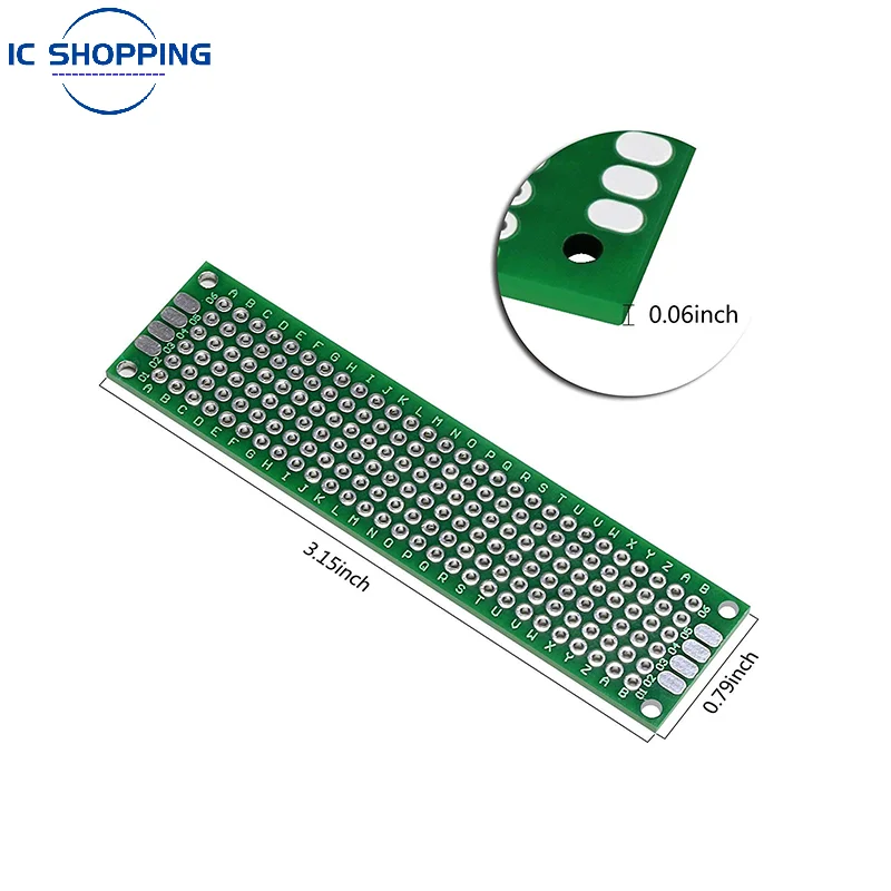 25PCS PCB Prototype Board Circuit Protoboard Universial Double Side Prototype Diy Pcb Kit 4X6cm 5X7cm 3X7cm 2X8cm 7x9cm Mixed