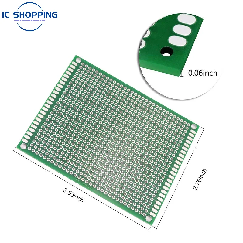 25PCS PCB Prototype Board Circuit Protoboard Universial Double Side Prototype Diy Pcb Kit 4X6cm 5X7cm 3X7cm 2X8cm 7x9cm Mixed