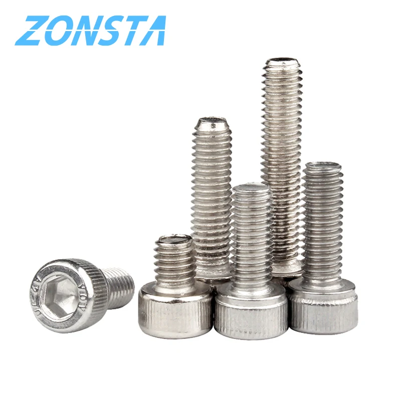 Hexagon Hex Socket Head Screw M3 M4 M5 M6 M8 M1.4M1.6 M2 M2.5 A2 304 Stainless Steel Cap Allen Head Blot Grade 12.9 Black DIN912