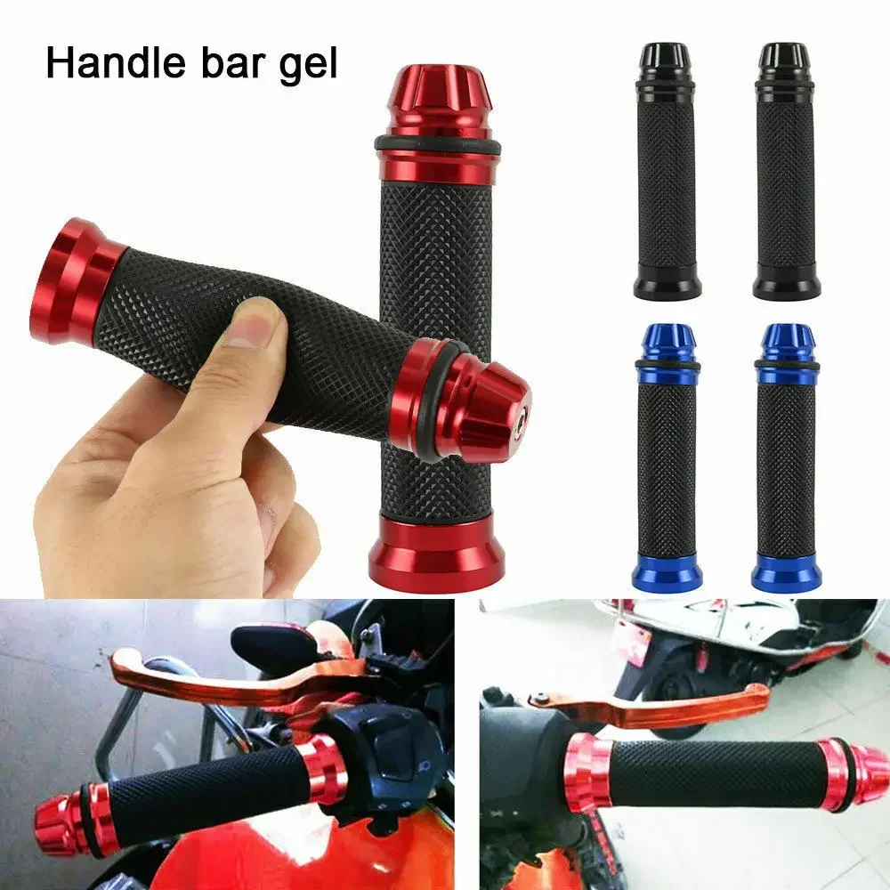 1 Pair Anti-Slip Motorcycle Grips Hand Handlebar Bar Bicycle Rubber Motorcycle Mountain Cycle Handle Handlebar Bar Grips