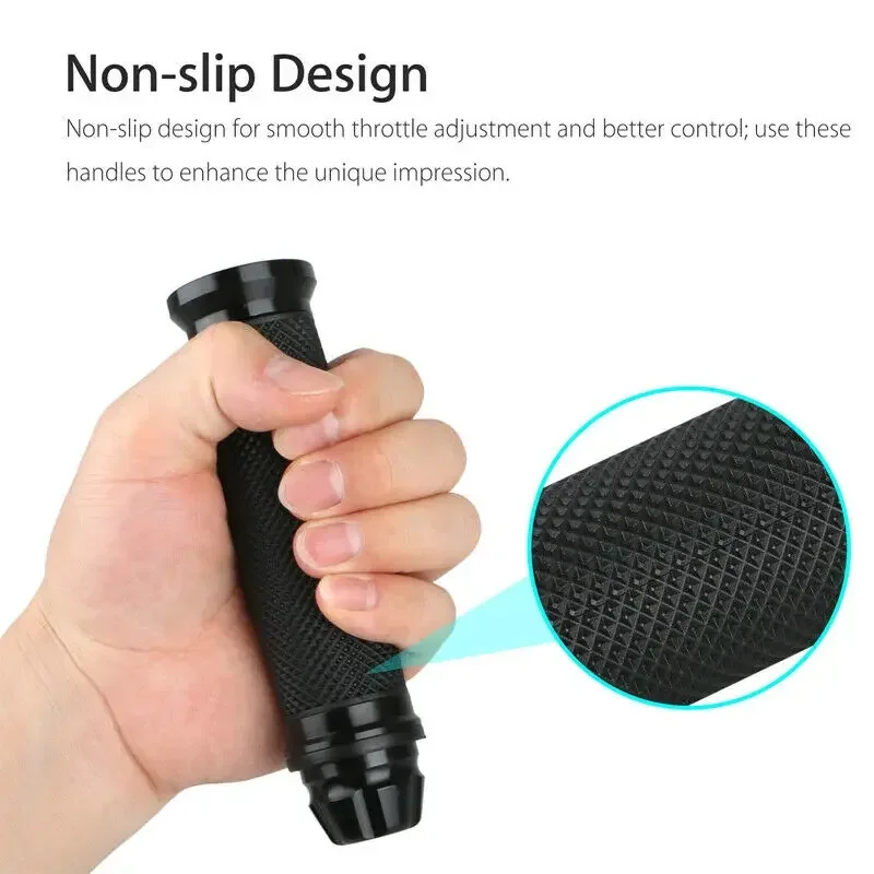 1 Pair Anti-Slip Motorcycle Grips Hand Handlebar Bar Bicycle Rubber Motorcycle Mountain Cycle Handle Handlebar Bar Grips