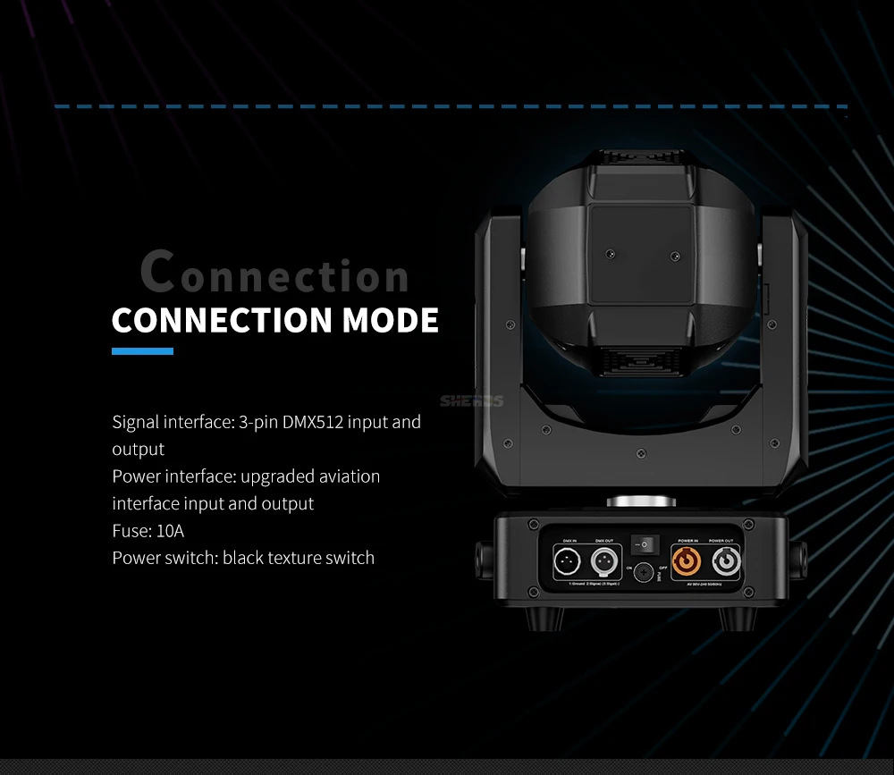 New Arrival SHEHDS 2PCS Bulb MINI 230W 7R Beam Moving Head Lighting with Flight Case Rainbow Wedding Nightclub Theater Disco