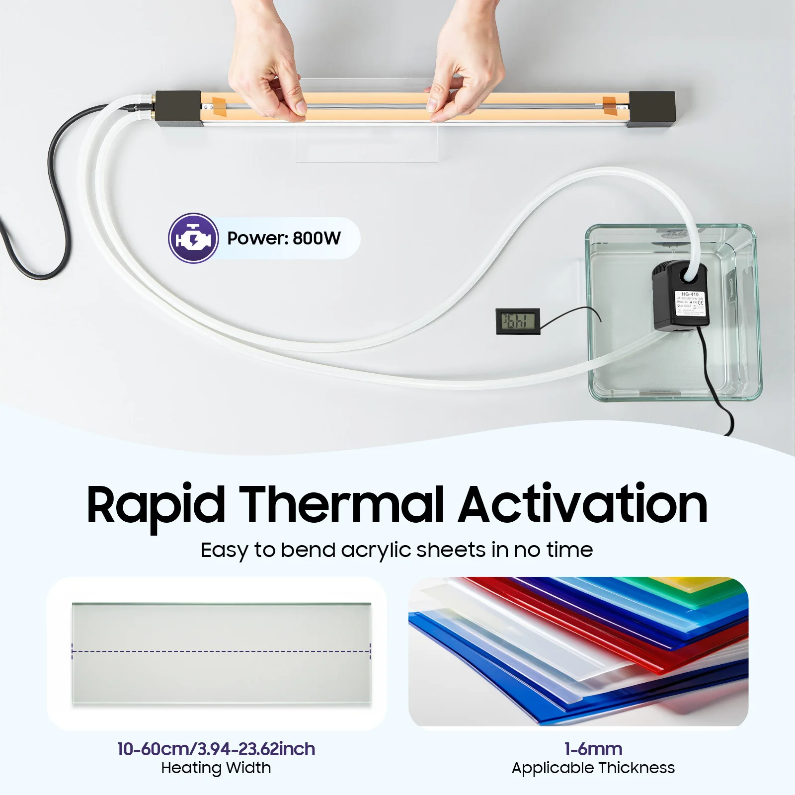 220V/110V Acrylic Heat Bending Machine, Portable PVC Plastic Board Heater Bender for Sign Display Cabinet Making