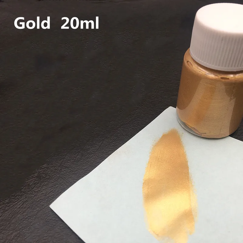 20ML Gold Metallic Acrylic Paint Waterproof Not Faded for Statuary Coloring DIY Hand Painted Clothes Liquid Graffiti Pigments