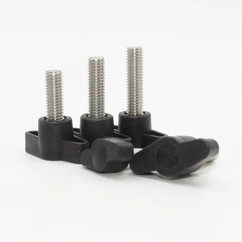 T-Handle Screw 2/4pcs M4 M5 M6 M8 304 Stainless Steel Plum Bakelite Hand Tighten Screw / Butterfly Plastic Head Hand Knob Screw