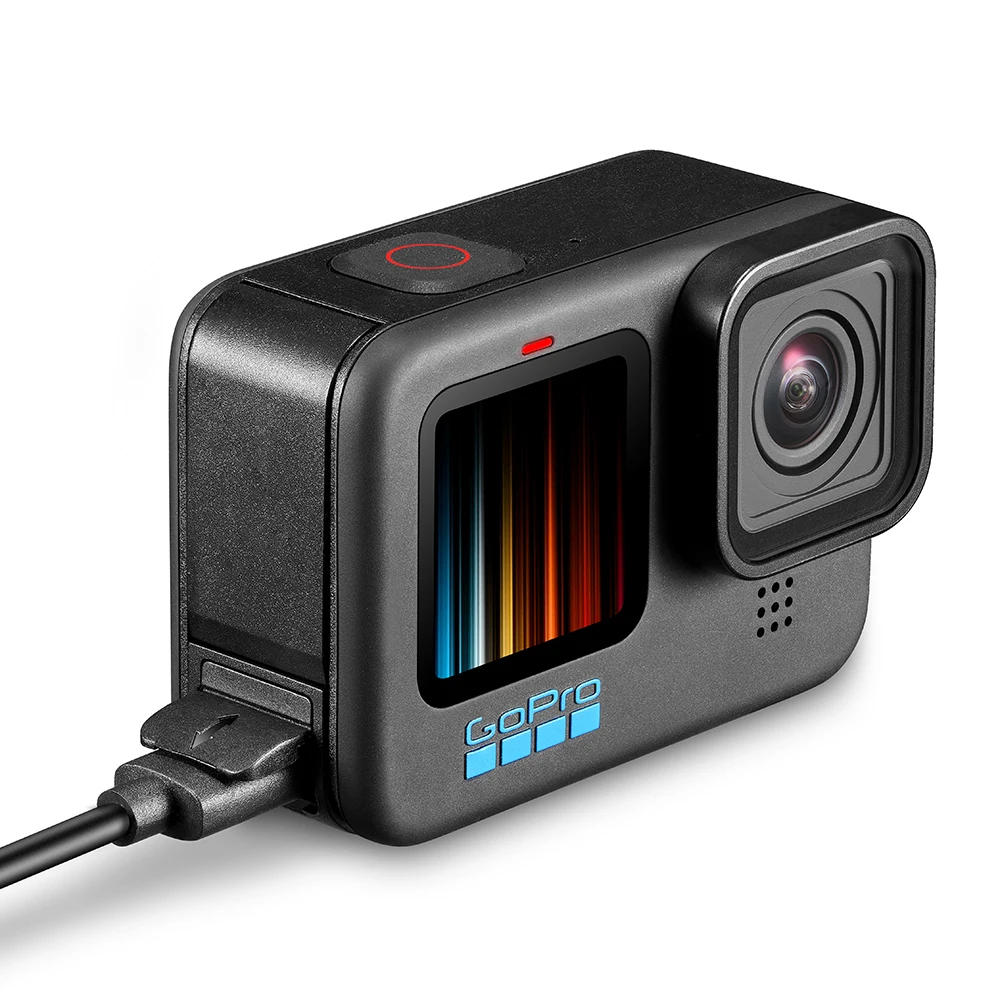 Flip Battery Side Cover for GoPro Hero 12 11 10 9 Black Removable Battery Door Lid Charging Case Port for Go Pro 9 Accessories