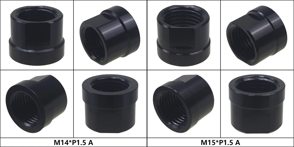 Bicycle Thru Axle Nut M12 M14 M15 Thread Axle Nuts Bike Hub Tube Shaft Skewer Cap for 1.0/1.25/1.5/1.75mm Thread pitch Thru Axle