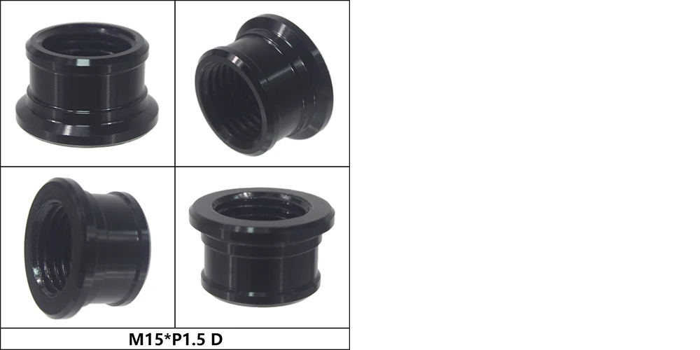 Bicycle Thru Axle Nut M12 M14 M15 Thread Axle Nuts Bike Hub Tube Shaft Skewer Cap for 1.0/1.25/1.5/1.75mm Thread pitch Thru Axle