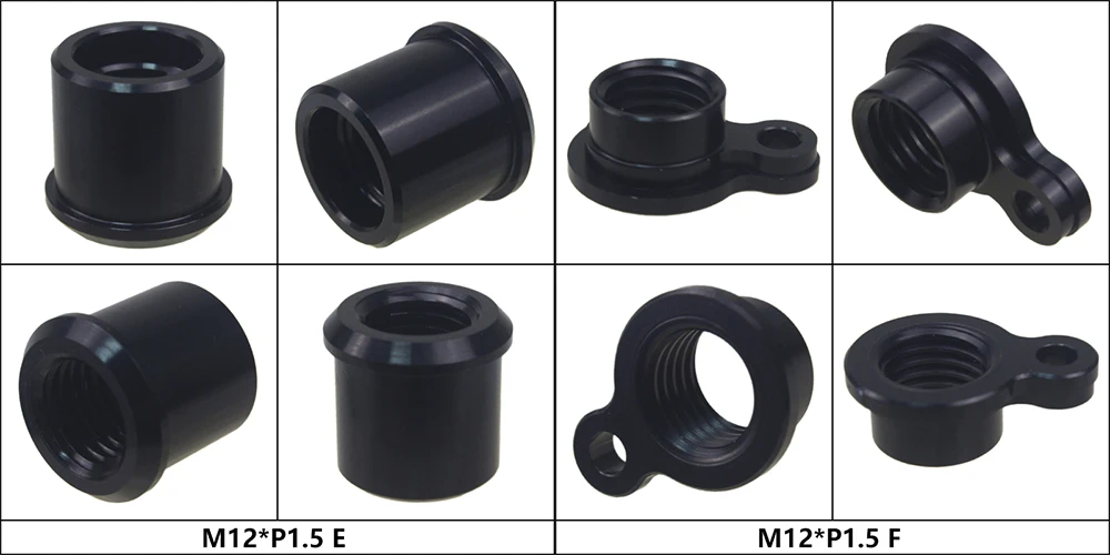 Bicycle Thru Axle Nut M12 M14 M15 Thread Axle Nuts Bike Hub Tube Shaft Skewer Cap for 1.0/1.25/1.5/1.75mm Thread pitch Thru Axle