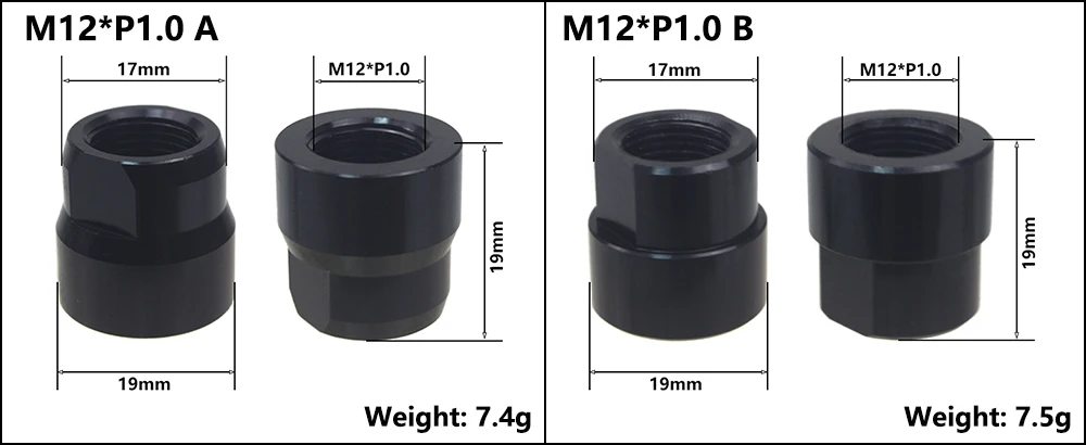 Bicycle Thru Axle Nut M12 M14 M15 Thread Axle Nuts Bike Hub Tube Shaft Skewer Cap for 1.0/1.25/1.5/1.75mm Thread pitch Thru Axle