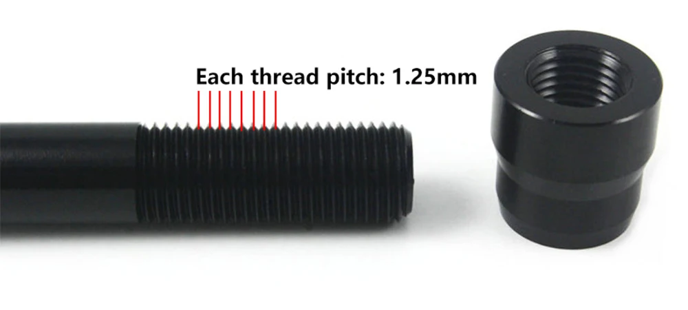 Bicycle Thru Axle Nut M12 M14 M15 Thread Axle Nuts Bike Hub Tube Shaft Skewer Cap for 1.0/1.25/1.5/1.75mm Thread pitch Thru Axle