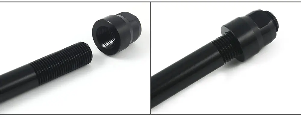 Bicycle Thru Axle Nut M12 M14 M15 Thread Axle Nuts Bike Hub Tube Shaft Skewer Cap for 1.0/1.25/1.5/1.75mm Thread pitch Thru Axle