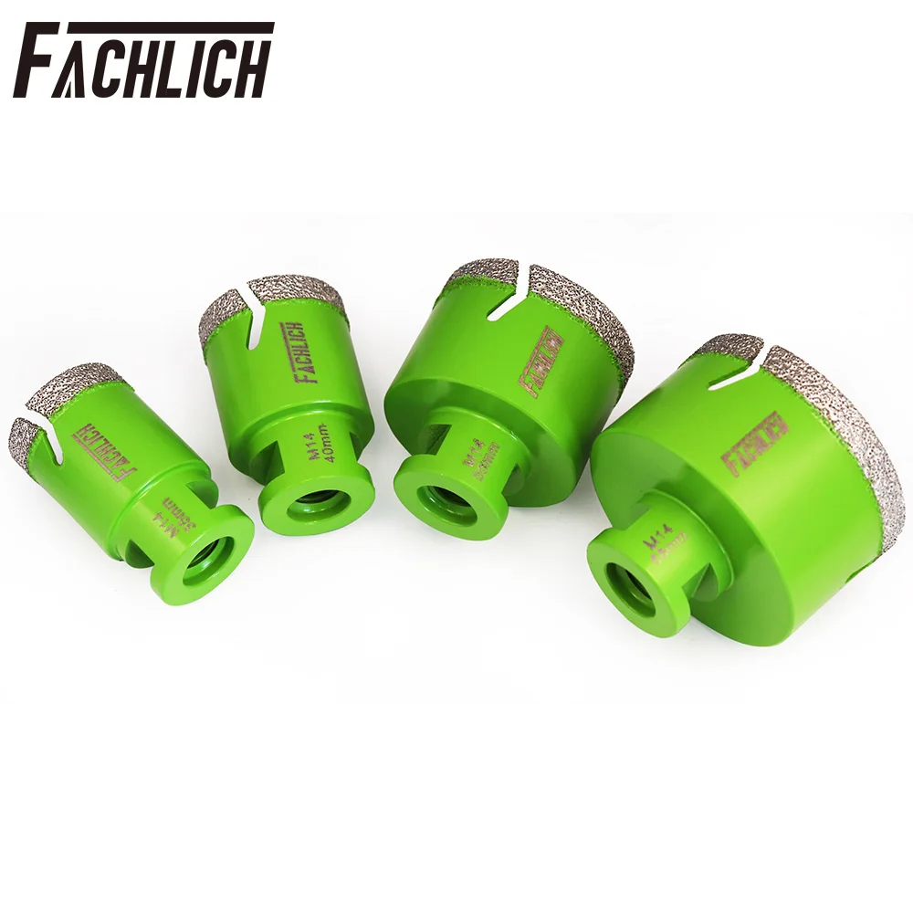 FACHLICH 1/2pcs Drilling Bits Core Bit Dia6-150mm Ceramic Tile Granite Marble Stone M14 Thread Dry Drilling Cutter Hole Saw