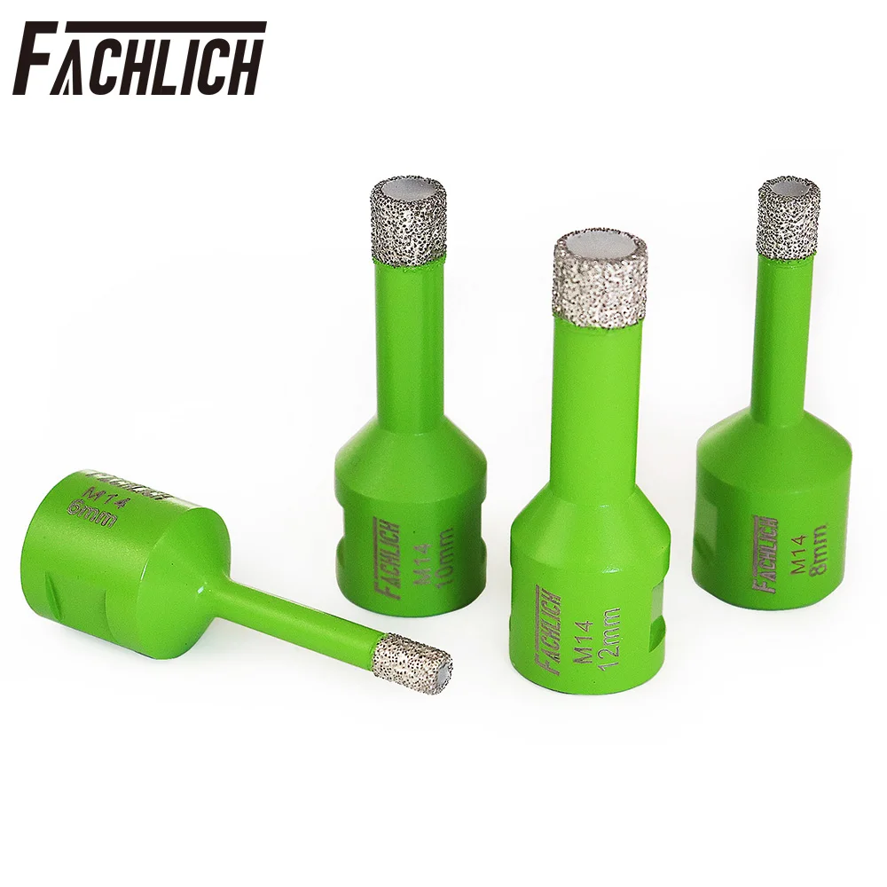 FACHLICH 1/2pcs Drilling Bits Core Bit Dia6-150mm Ceramic Tile Granite Marble Stone M14 Thread Dry Drilling Cutter Hole Saw