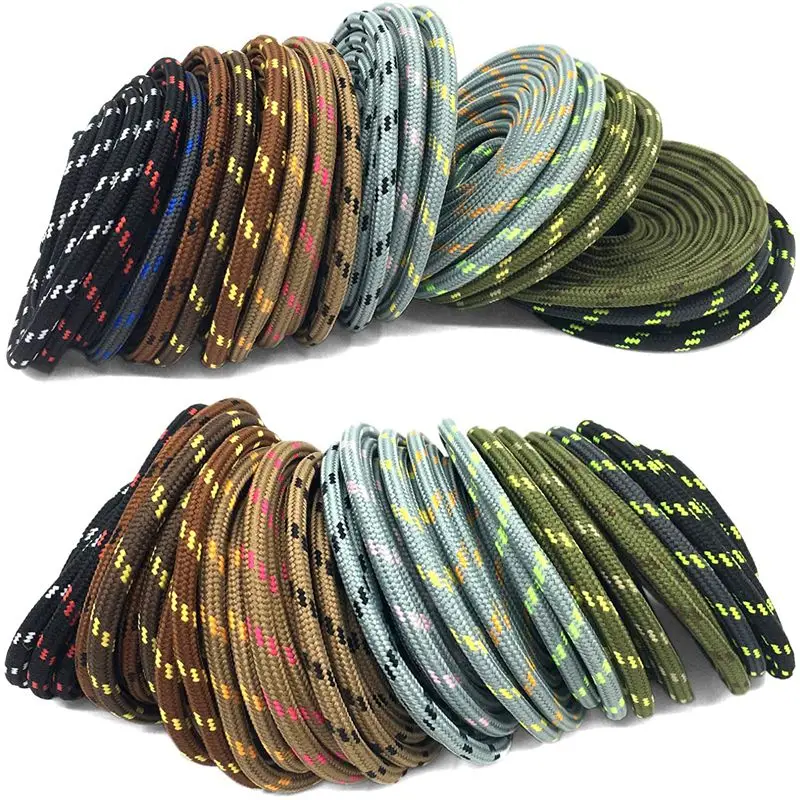 1Pair Round Shoelaces Outdoor Hiking Sports Shoe Laces Kids Sneakers Shoe Lace Length 100/120/140/160CM Lacets Baskets 19 Colors