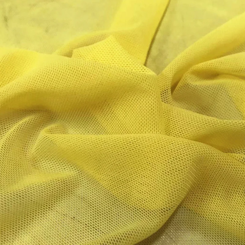 High Elasticity Fabric Nylon Spandex 4 ways Stretch Lace Mesh Clothes For Sewing Soft Draped Bottoming Shirt Stockings BY Meters