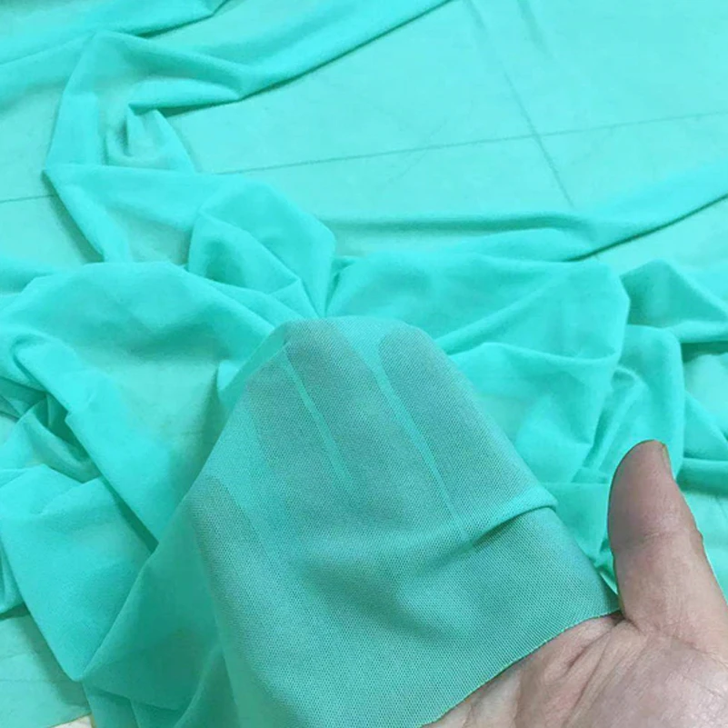 High Elasticity Fabric Nylon Spandex 4 ways Stretch Lace Mesh Clothes For Sewing Soft Draped Bottoming Shirt Stockings BY Meters