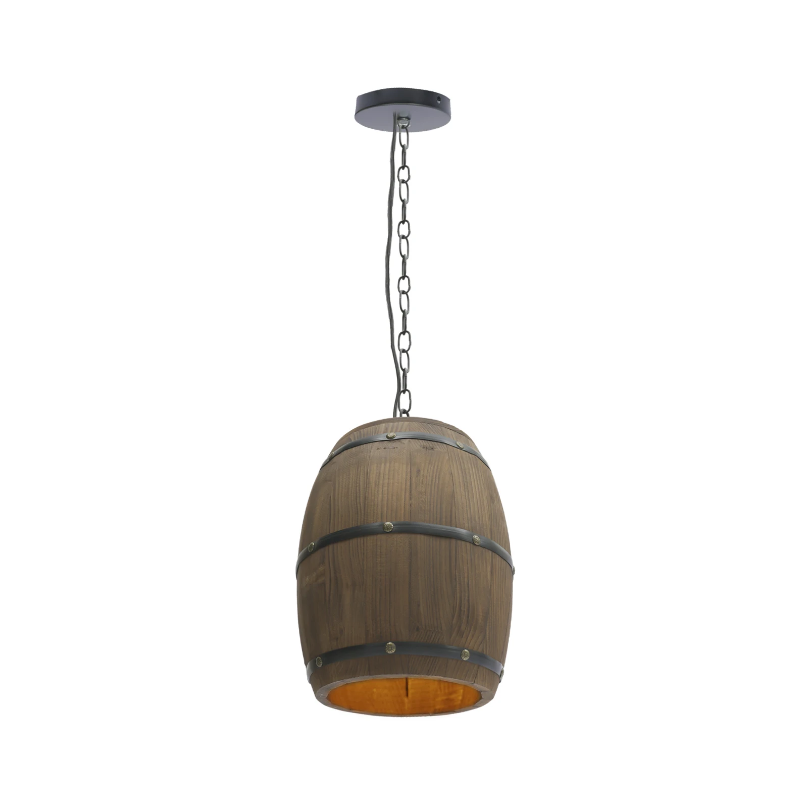 Retro Wood Wine Barrel Pendant Light,Industrial Ceiling Lamp ,Vintage Chandelier Light Fixtures for Bar Cafe Home Restaurant