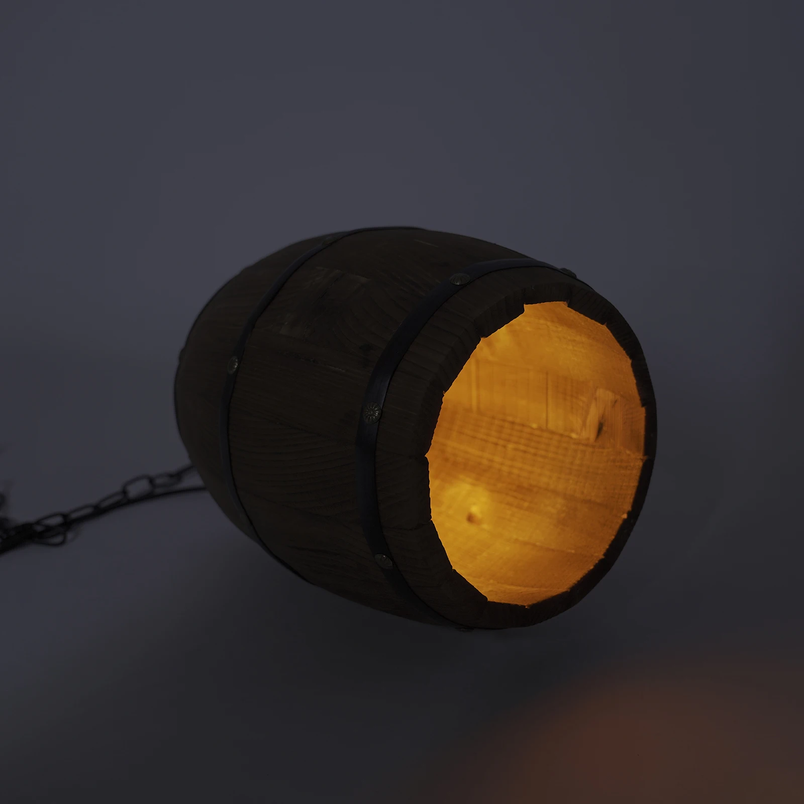 Retro Wood Wine Barrel Pendant Light,Industrial Ceiling Lamp ,Vintage Chandelier Light Fixtures for Bar Cafe Home Restaurant