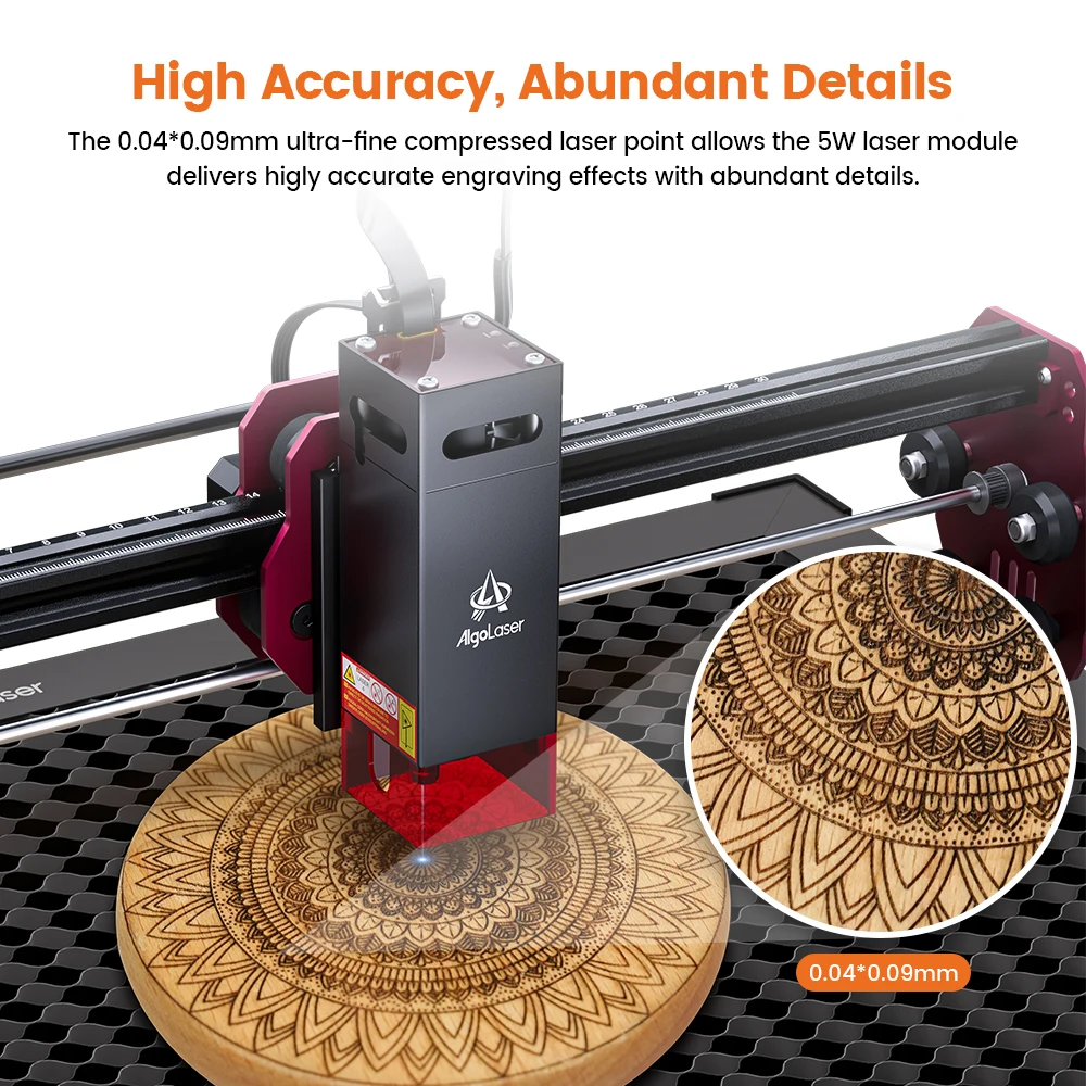 AlgoLaser DIY KIT MINI 5W Laser Cutter for Personalized Gifts High Accuracy Laser Engraving Machine Desktop DIY CNC Machine Tool