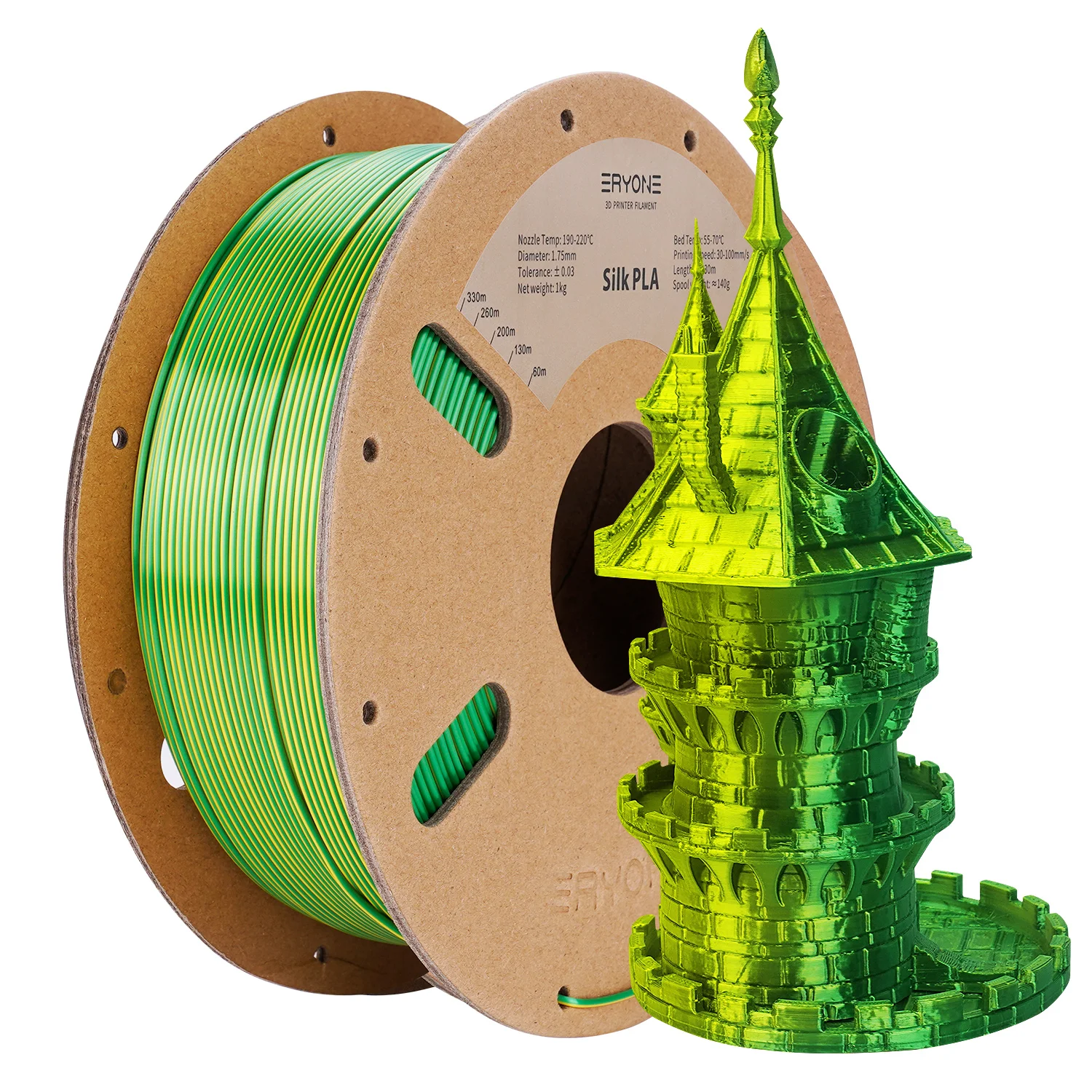ERYONE Promotion New Dual Color Filament Matte Silk PLA For FDM 3D Printer Color Changing 1.75mm ±0.03 Fast delivery