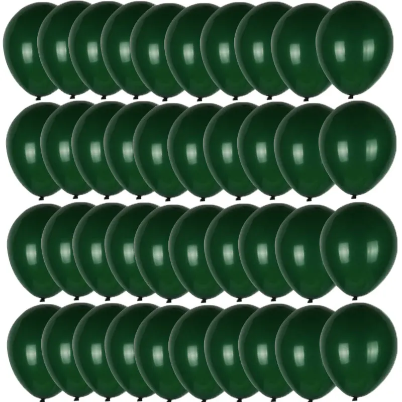 40pcs Retro Dark Green Balloons Set Confetti Balloon Jungle Safari Animal Birthday Party Decorations Kids Boy Baby Shower Favors