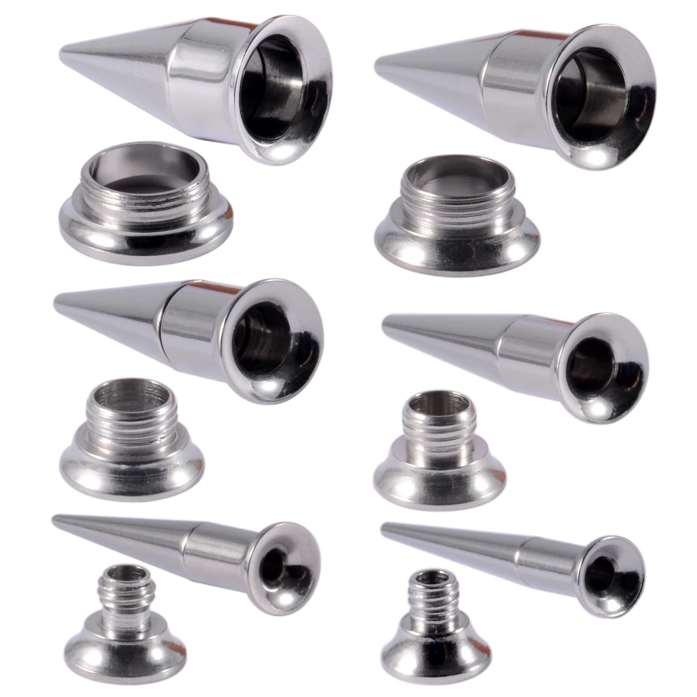3PCS Unisex 2 in 1 Ear Taper Surgical Steel Screw Fit Interchangeable Ear Tunnel Stretcher Expander Ear Gauges Piercing Earrings