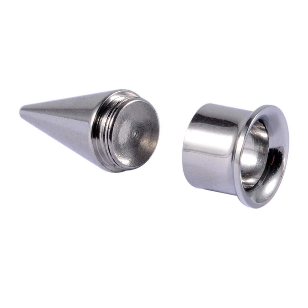 3PCS Unisex 2 in 1 Ear Taper Surgical Steel Screw Fit Interchangeable Ear Tunnel Stretcher Expander Ear Gauges Piercing Earrings