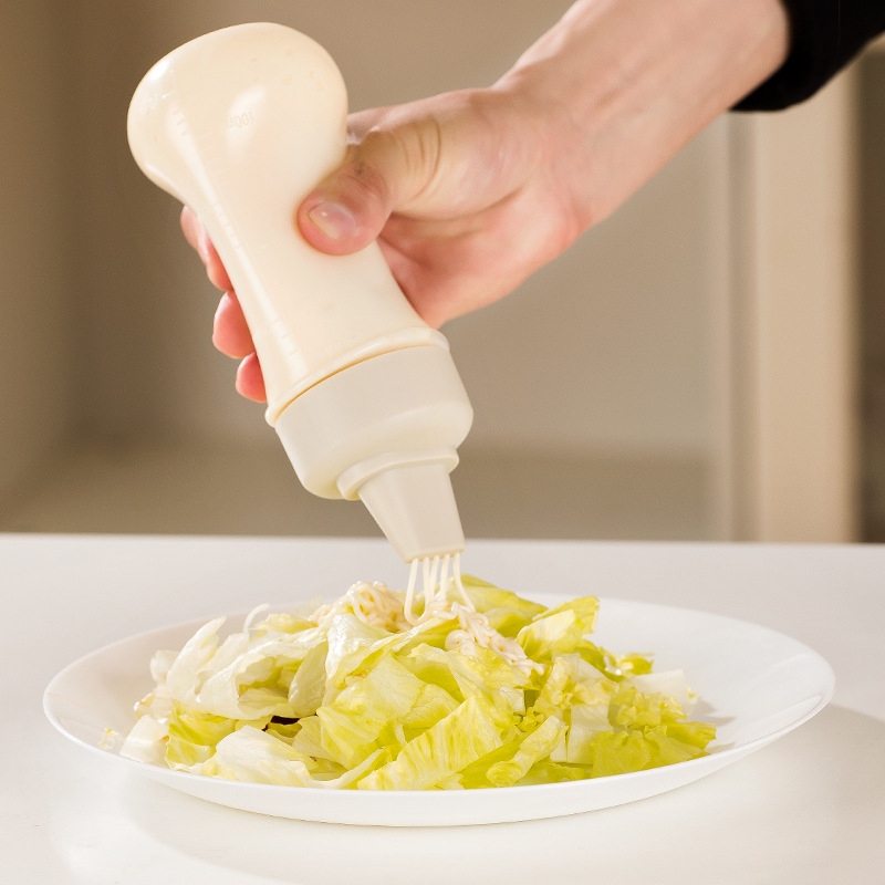 Porous Squeeze Sauce Bottle 350ML Tomato Honey Salad Dressing Container Kitchen Condiment Dispenser for Ketchup BBQ Sauces Oil