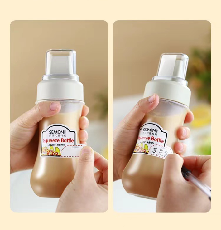 Porous Squeeze Sauce Bottle 350ML Tomato Honey Salad Dressing Container Kitchen Condiment Dispenser for Ketchup BBQ Sauces Oil