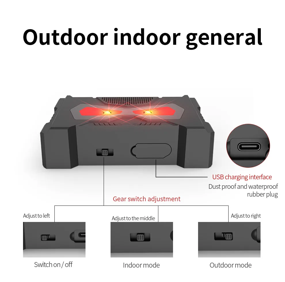 Electronic Ultrasonic Bird Repeller IP66 Waterproof Solar Charging LED Flash Lamp Pest Control for Courtyard Control