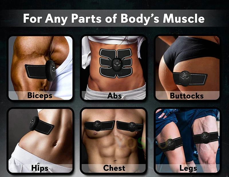 Electric Muscle Stimulator Wireless Buttocks Hip Trainer Abdominal ABS Stimulator Fitness Body Slimming Massager