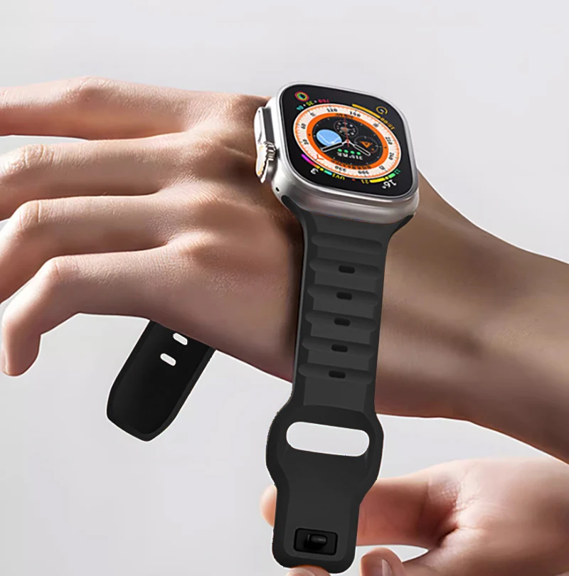 Glass+Case+Strap For Apple Watch Band 44mm 40mm 45mm 41mm 38mm 42mm Smartwatch Silicone Sport Bracelet iWatch 3 4 5 6 SE 7 8