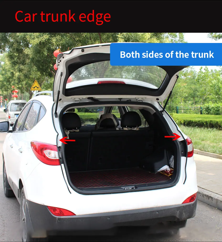 SEAMETAL Car Door Weatherstrip Rubber Seal Strip 2-Layer Waterproof Noise Insulation Protector Strip Sealing for Door Hood Trunk