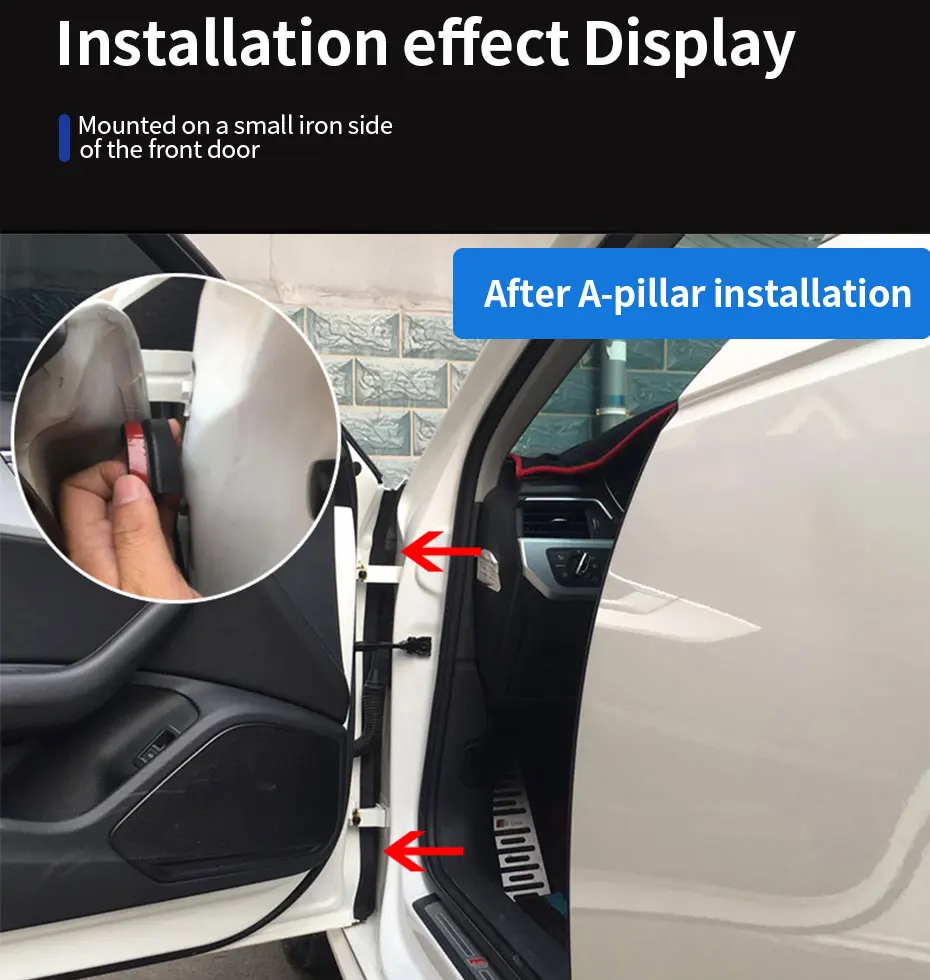 SEAMETAL Car Door Weatherstrip Rubber Seal Strip 2-Layer Waterproof Noise Insulation Protector Strip Sealing for Door Hood Trunk