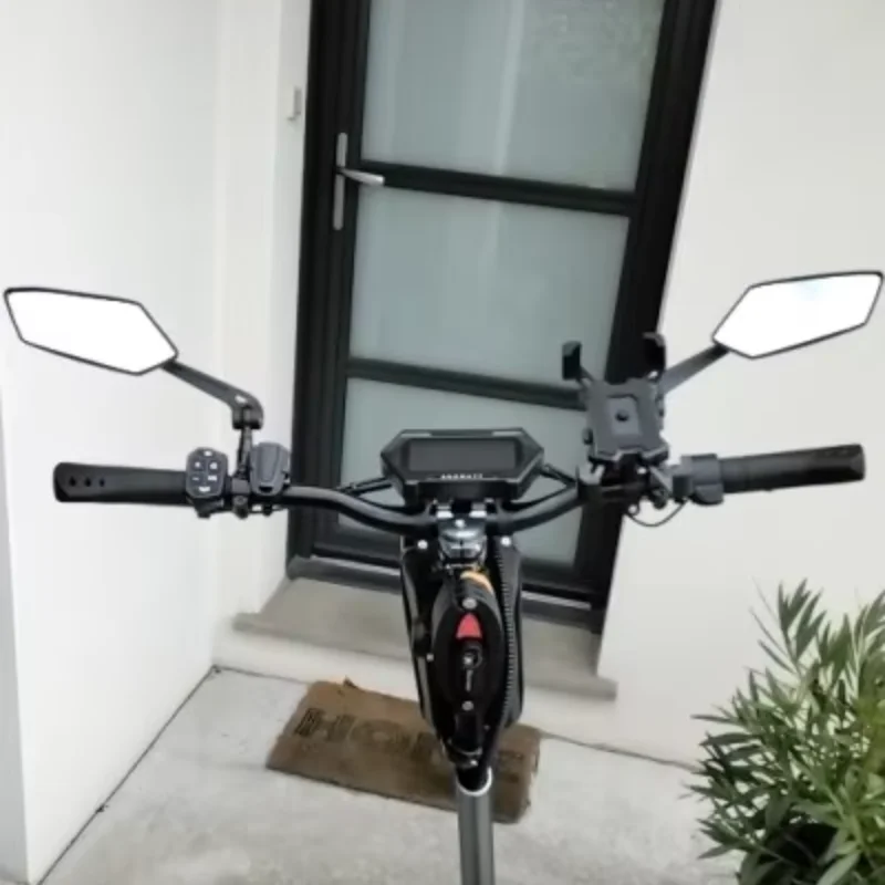Universal Bike Handlebar Mirrors Motorcycle Rear View Mirror HD Wide Angle & 360° Rotating Back Sight Rearview Motorcycle Mirror