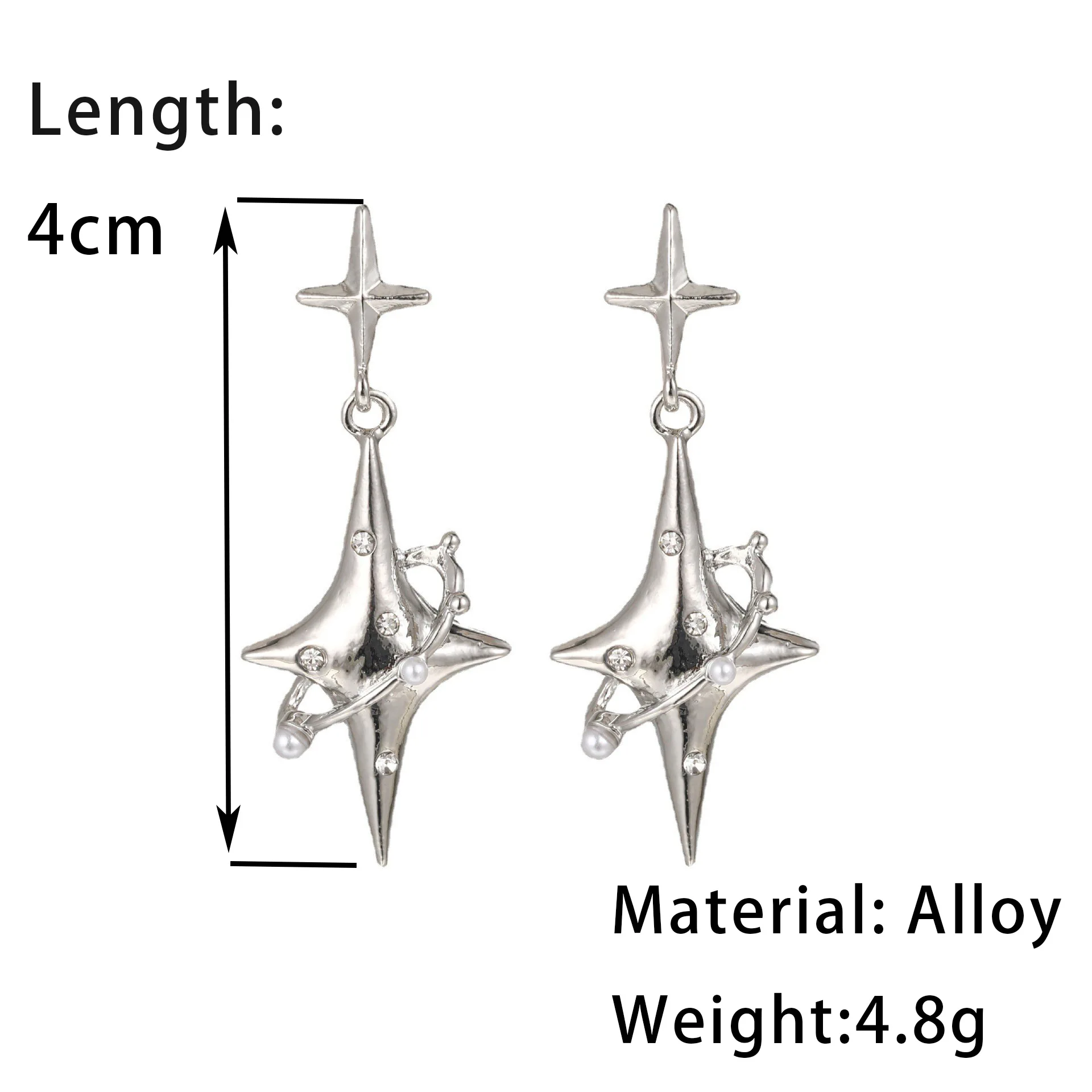New Sweet Cool Wind Love Tassel Star Earrings Women Design Senior Sense of Fashion Personality Earring Party Jewelry Gifts 2023