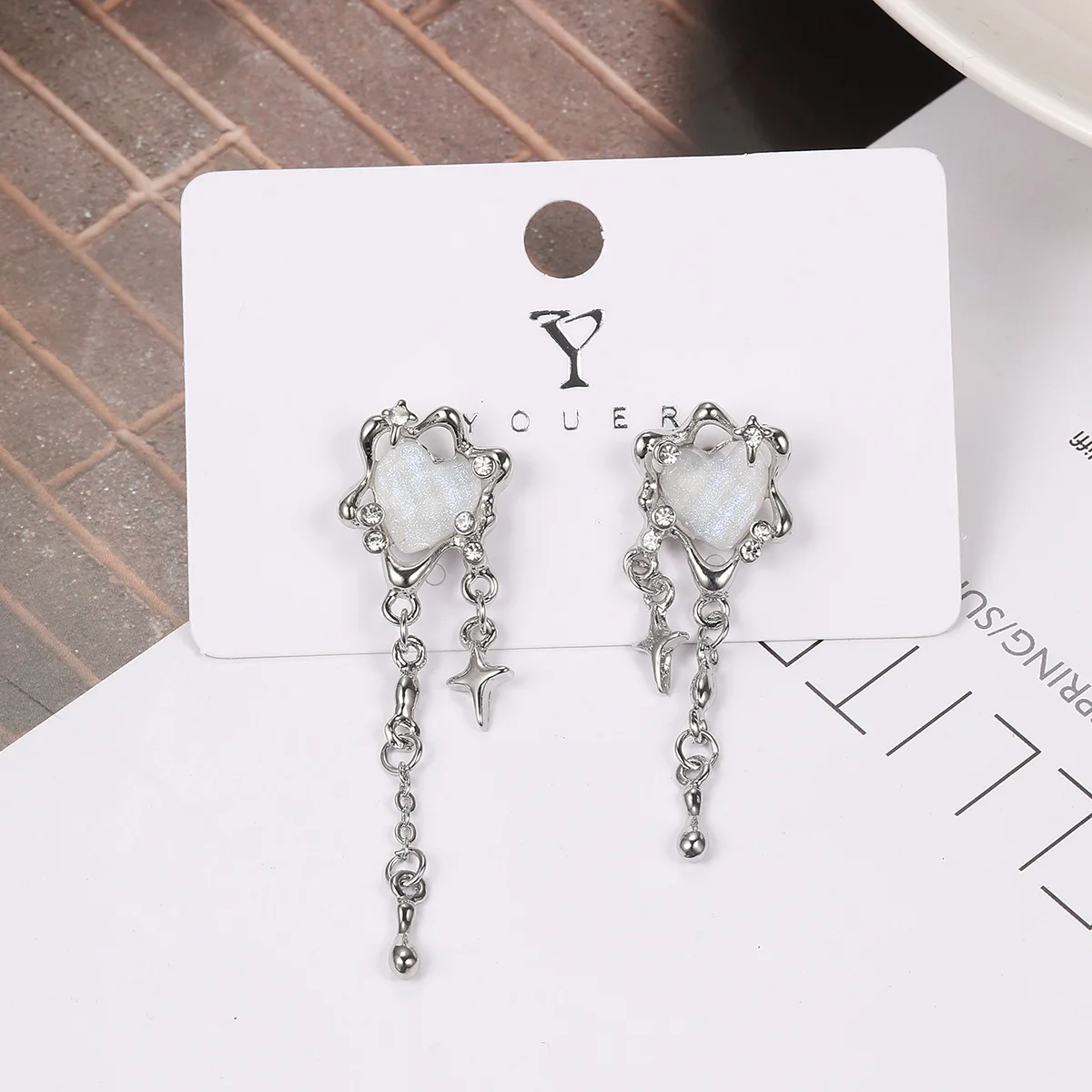 New Sweet Cool Wind Love Tassel Star Earrings Women Design Senior Sense of Fashion Personality Earring Party Jewelry Gifts 2023