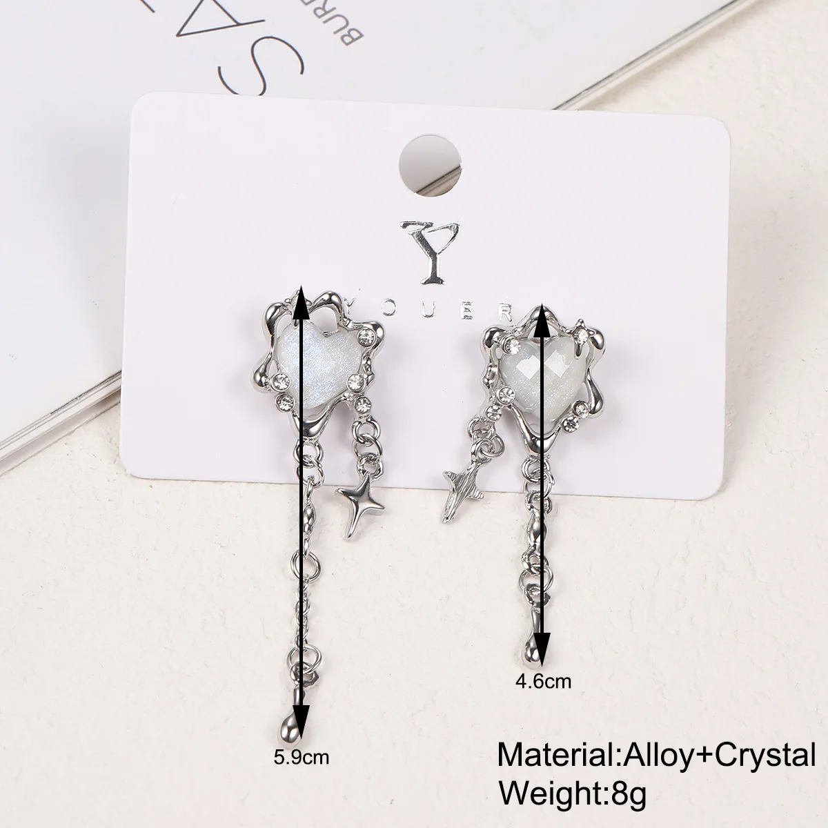 New Sweet Cool Wind Love Tassel Star Earrings Women Design Senior Sense of Fashion Personality Earring Party Jewelry Gifts 2023