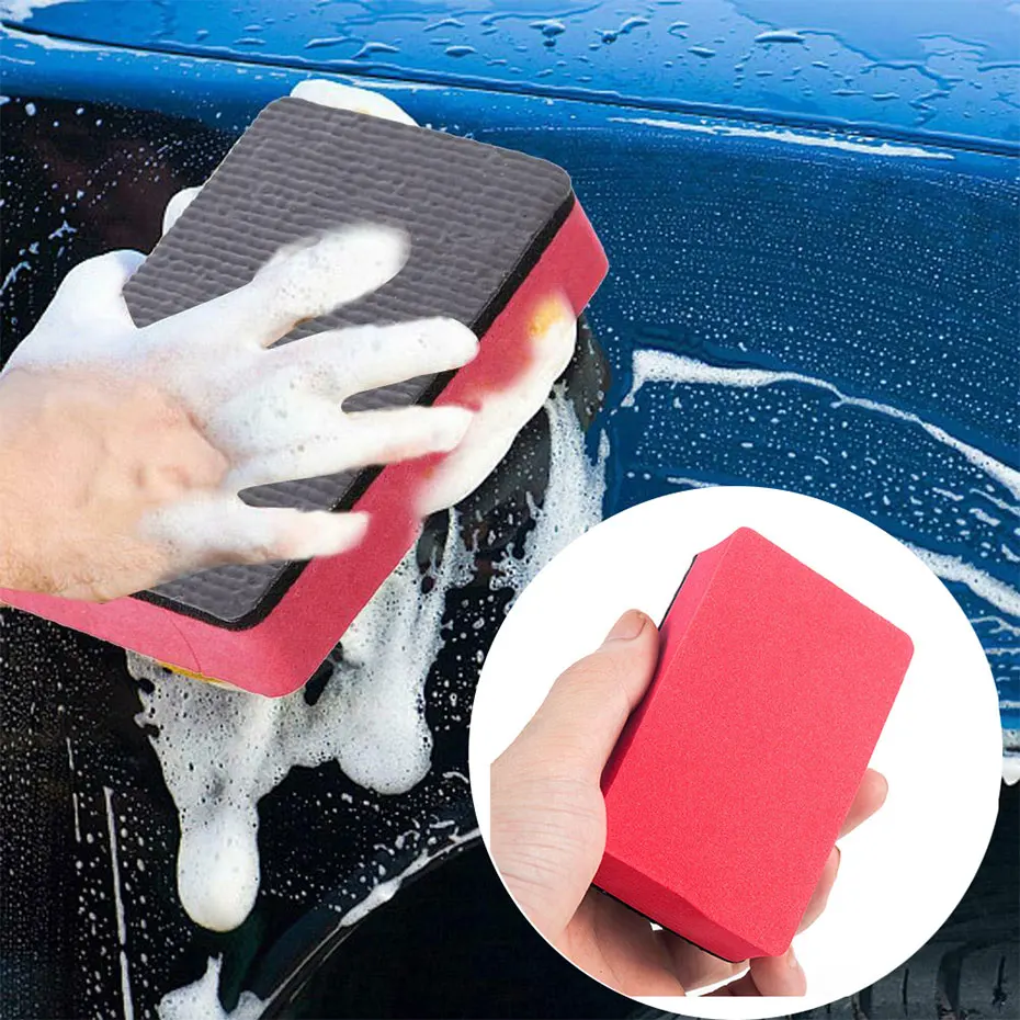 SEAMETAL Car Wash Mud Magic Clay Sponge Bar Block Pad Cleaning Eraser Wax Polisher Tool Remove Contaminants Car Wash Accessories