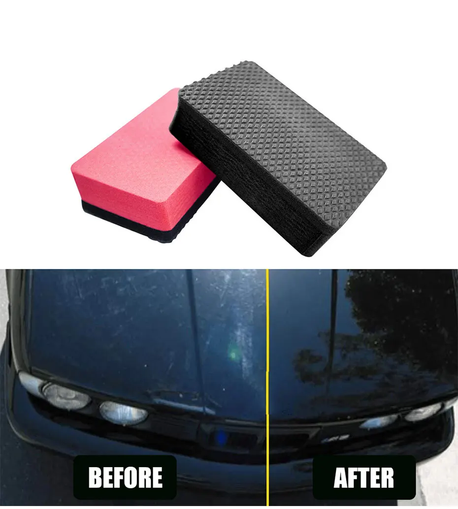 SEAMETAL Car Wash Mud Magic Clay Sponge Bar Block Pad Cleaning Eraser Wax Polisher Tool Remove Contaminants Car Wash Accessories